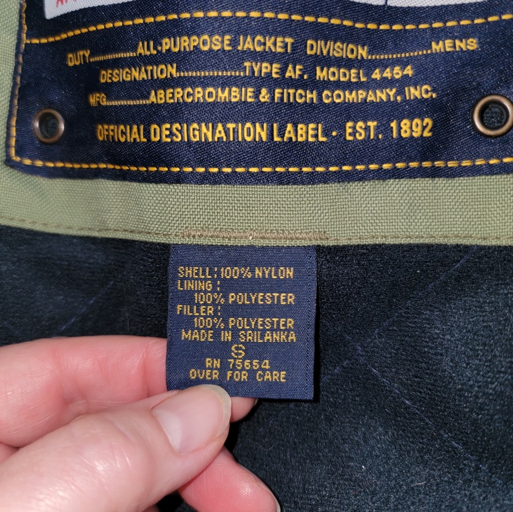 Abercrombie & Fitch Vintage Green Military Field Jacket Tactical Utility Unisex - Picture 5 of 15